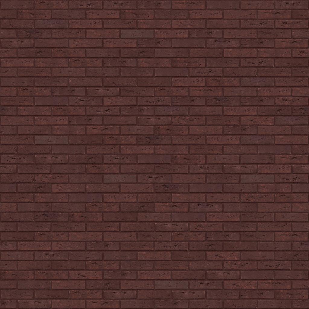 Rote Backsteinmauer mit gleichmaessigen Fugen