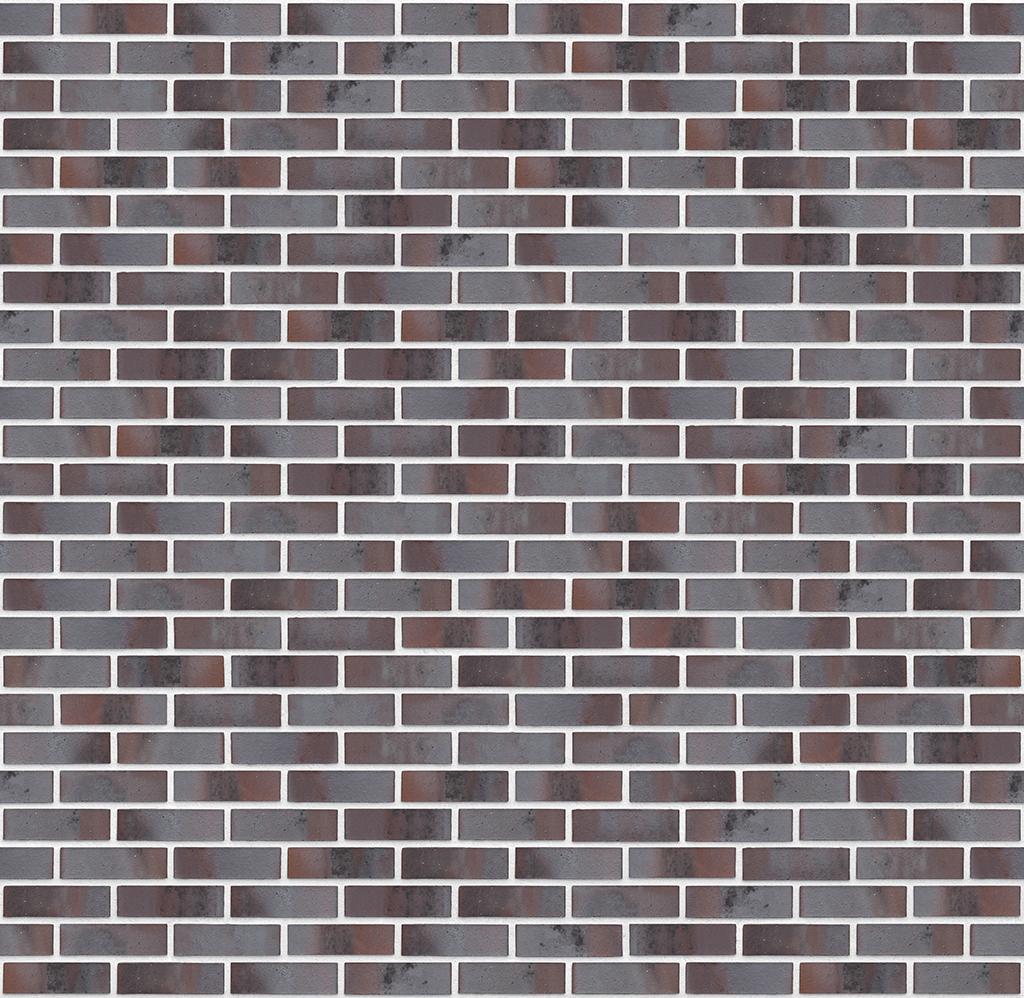 Grau-braune Backsteinmauer mit regelmaessigem Muster