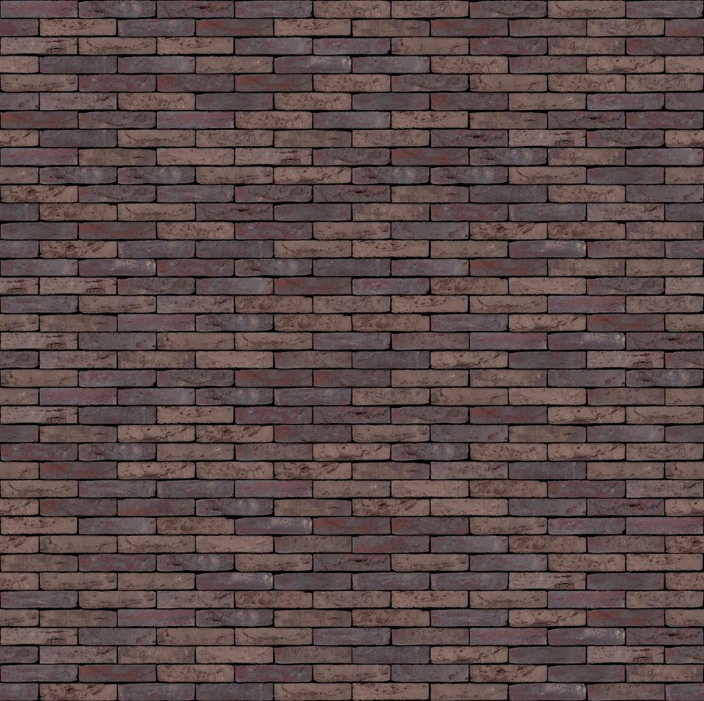 Dunkle Backsteinmauer mit gleichmaessigen Reihen