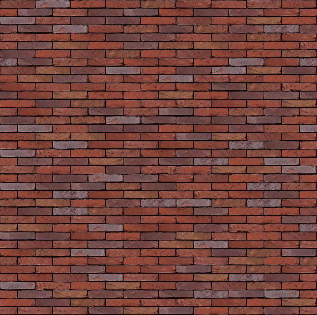 Rote Backsteinmauer mit dunklen Fugen