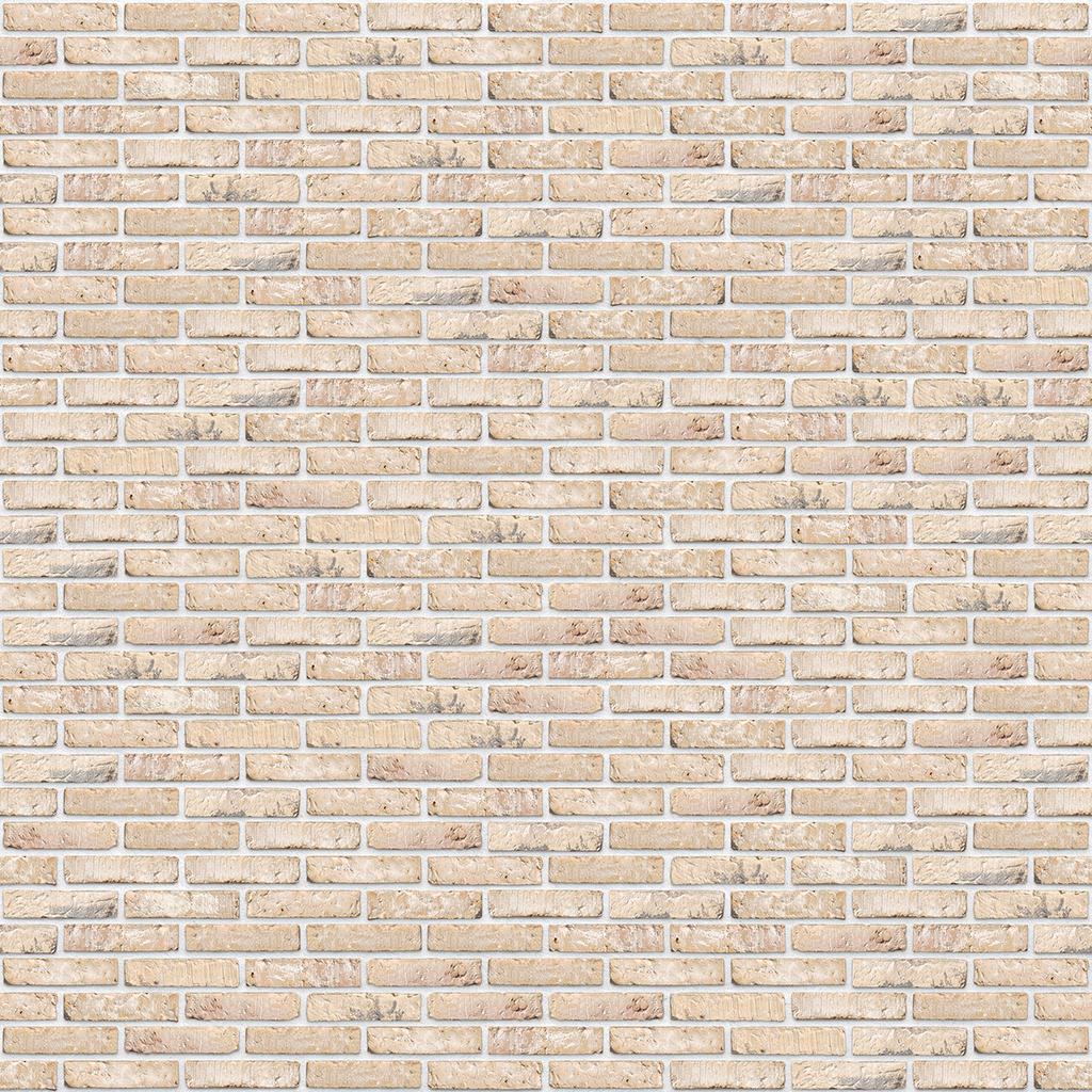 Helle Backsteinmauer mit gleichmaessigem Muster